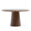 Foster - Contemporary White Ceramic + Walnut Oval Dining Table / VGMG-MC-25039DT