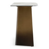 Clifford - Contemporary White Ceramic + Brushed Bronze Console Table / VGMG-MC-25202ST