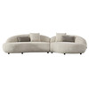 Delvan - Contemporary Beige Fabric Right Facing Chaise Sectional Sofa / VGEV-25158-BGE