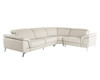 Mini Wonder - Italian Modern Grey Leather Sectional Sofa with Left Facing Recliner / VGDTWONDER-MINILAF-GRY