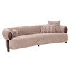 Arnaud - Modern Tan Fabric + Brown Oak Sofa / VGOD-ZW-25109-3S-TAN