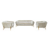 Stella - Transitional Beige Velvet Sofa Set / VGCA2020-BEIGE-SET