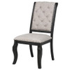 Phelps Upholstered Dining Side Chair Tobacco and Distressed Noir / CS-121232