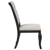 Phelps Upholstered Dining Side Chair Tobacco and Distressed Noir / CS-121232