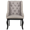 Phelps Upholstered Dining Arm Chair Tobacco and Distressed Noir / CS-121233