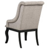 Phelps Upholstered Dining Arm Chair Tobacco and Distressed Noir / CS-121233