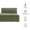 Restore Performance Fabric Upholstered Left-Facing Armless Modular Chaise by Modway / EEI-7386