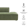 Restore Performance Fabric Upholstered Right-Facing Armless Modular Chaise by Modway / EEI-7388