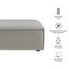 Restore Performance Fabric Upholstered Modular Ottoman by Modway / EEI-7401