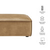 Restore Vegan Leather Modular Ottoman by Modway / EEI-7402