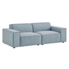 Restore 2-Piece Performance Fabric Upholstered Modular Loveseat by Modway / EEI-7403