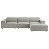 Restore 4-Piece Performance Fabric Upholstered Modular Sofa Set with Ottoman by Modway / EEI-7409