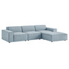 Restore 4-Piece Performance Fabric Upholstered Modular Sofa Set with Ottoman by Modway / EEI-7409