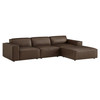 Restore 4-Piece Vegan Leather Modular Sofa Set with Ottoman by Modway / EEI-7410