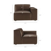 Restore 4-Piece Vegan Leather Modular Sofa Set with Ottoman by Modway / EEI-7410