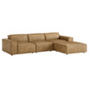 Restore 4-Piece Vegan Leather Modular Sofa Set with Ottoman by Modway / EEI-7410