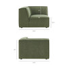 Restore 5-Piece Performance Fabric Upholstered Modular L-Shaped Sofa by Modway / EEI-7411
