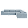 Restore 5-Piece Performance Fabric Upholstered Modular L-Shaped Sofa by Modway / EEI-7411