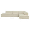 Restore 4-Piece Performance Fabric Upholstered Modular L-Shaped Armless Sectional Sofa by Modway / EEI-7413