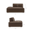 Restore 4-Piece Vegan Leather Modular L-Shaped Armless Sectional Sofa by Modway / EEI-7414