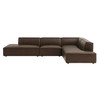Restore 4-Piece Vegan Leather Modular L-Shaped Armless Sectional Sofa by Modway / EEI-7414