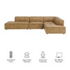 Restore 4-Piece Vegan Leather Modular L-Shaped Armless Sectional Sofa by Modway / EEI-7414