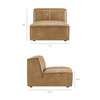 Restore 4-Piece Vegan Leather Modular L-Shaped Armless Sectional Sofa by Modway / EEI-7414