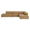 Restore 4-Piece Vegan Leather Modular L-Shaped Armless Sectional Sofa by Modway / EEI-7414