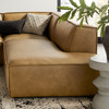 Restore 4-Piece Vegan Leather Modular L-Shaped Armless Sectional Sofa by Modway / EEI-7414