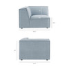 Restore 6-Piece Performance Fabric Upholstered U-Shaped Sectional Sofa by Modway / EEI-7415