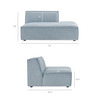 Restore 6-Piece Performance Fabric Upholstered U-Shaped Sectional Sofa by Modway / EEI-7415