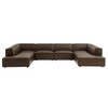 Restore 6-Piece Vegan Leather U-Shaped Armless Sectional Sofa by Modway / EEI-7416