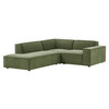 Restore 3-Piece Performance Fabric Upholstered Modular L-Shaped Sectional Sofa by Modway / EEI-7419