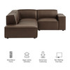 Restore 3-Piece Vegan Leather Modular L-Shaped Sectional Sofa by Modway / EEI-7420