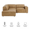 Restore 3-Piece Vegan Leather Modular L-Shaped Sectional Sofa by Modway / EEI-7420