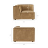 Restore 3-Piece Vegan Leather Modular L-Shaped Sectional Sofa by Modway / EEI-7420