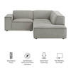 Restore 3-Piece Performance Fabric Upholstered Modular L-Shaped Sectional Sofa by Modway / EEI-7421