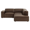 Restore 3-Piece Vegan Leather Modular L-Shaped Sectional Sofa by Modway / EEI-7422