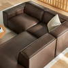 Restore 3-Piece Vegan Leather Modular L-Shaped Sectional Sofa by Modway / EEI-7422