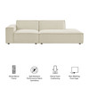Restore 2-Piece Performance Fabric Upholstered Modular Loveseat by Modway / EEI-7425