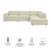 Restore 4-Piece Performance Fabric Upholstered Modular L-Shaped Sofa by Modway / EEI-7429