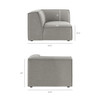Restore 4-Piece Performance Fabric Upholstered Modular L-Shaped Sofa by Modway / EEI-7429
