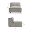 Restore 4-Piece Performance Fabric Upholstered Modular L-Shaped Sofa by Modway / EEI-7429