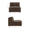 Restore 4-Piece Vegan Leather Modular L-Shaped Sofa by Modway / EEI-7430