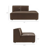 Restore Vegan Leather Right-Facing Armless Modular Chaise by Modway / EEI-7389