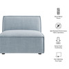 Restore Performance Fabric Upholstered Armless Modular Chair by Modway / EEI-7395