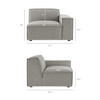 Restore 3-Piece Performance Fabric Upholstered Modular Loveseat with Ottoman by Modway / EEI-7405