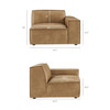 Restore 3-Piece Vegan Leather Modular Loveseat with Ottoman by Modway / EEI-7406