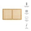Sandy Wall Mounted Wood and Rattan Twin Size Headboard by Modway / MOD-7337