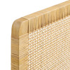 Sandy Wall Mounted Wood and Rattan King Size Headboard by Modway / MOD-7340